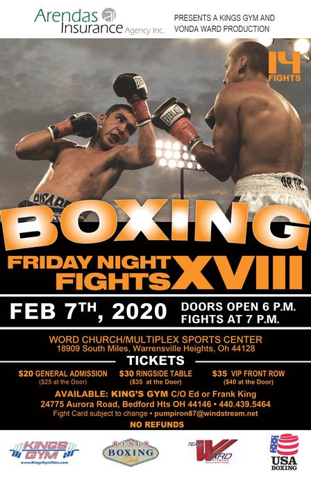 Friday Night Fights - February 22, 2019 - Word Church Multiplex Sports Center